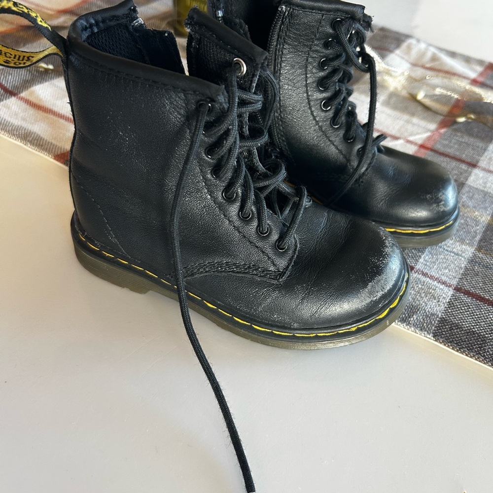 Dr. Martens Black Kids Boots